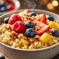 Hot Quinoa Breakfast with Fruits