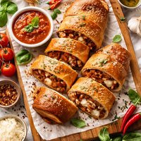 Hot Sausage and Mozzarella Roll