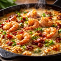 Hot Shrimp Bacon and Horseradish Casserole Dip