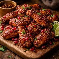 Hot Spicy Pomegranate Chicken Wings