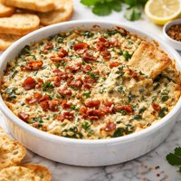 Hot Spinach Dip with Bacon
