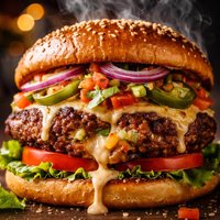 Hot Stuffed Mama Burger