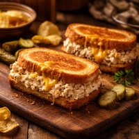 Hot Tuna Cheddar Melt Sandwiches