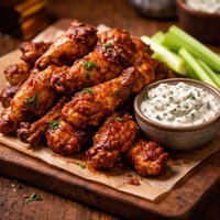 Hot Wings and Blue Cheese Dip