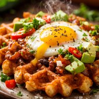 Huevos Rancheros Potato Waffles