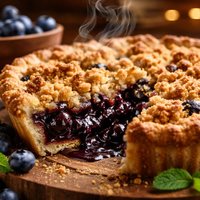 Humble Blueberry Crumble Pie
