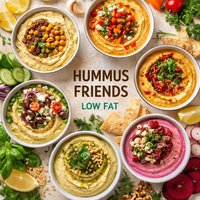 Hummus Friends Low Fat with 6 Variations