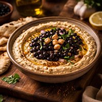 Hummus with Black Beans and Chickpeas