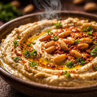 Hummus with Pine Nuts Turkish Style