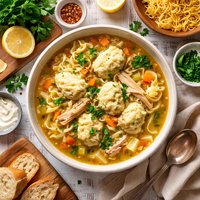 Hungarian Ish Dumpling and Egg Noodle Soup