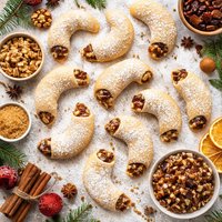 Hungarian Kifli Christmas Cookies with Dates