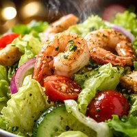 Iceberg Salad with Shrimp