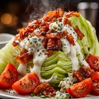 Iceberg Wedge Blue Cheese Bacon Tomato Salad