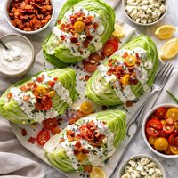 Iceberg Wedges with Creamy Blue Cheese Dressing