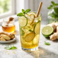 Iced Green Tea with Ginger