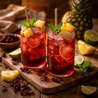 Iced Hibiscus Tea with Pineapple Burkina Faso