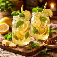 Iced Lemon Ginger Mint Tea