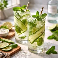 Iced Mint and Cucumber Gin