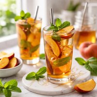 Iced Peach Mint Tea