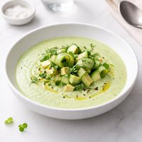 Icy Cold Avocado and Cucumber Soup