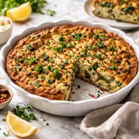 Impossible Bisquick Spinach Feta Pie