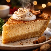 Impossible Eggnog Pie
