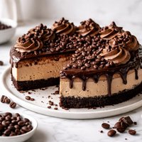 Impossible Mocha Fudge Cheesecake