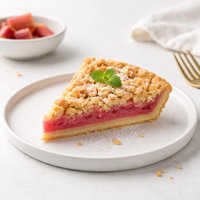 Impossible Rhubarb Streusel Pie