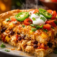 Impossibly Easy Chicken Taco Pie