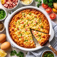 Impossibly Easy Ham Swiss Pie