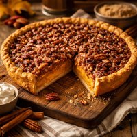 Impossibly Easy Pumpkin Pecan Pie