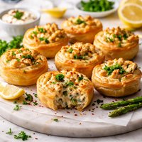 Impress the in Laws Savory Crab and Asparagus Puffs