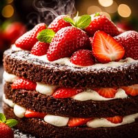 Impressive Strawberry Brownie Torte