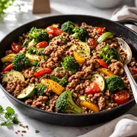 In a Hurry Beef and Vegetable Skillet