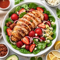 Incredible Chicken Strawberry Spinach Salad