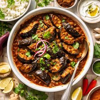 India Spiced Eggplant Aubergine