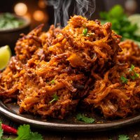 Indian Restaurant Style Onion Bhajia Deep Fried Onion Fritters