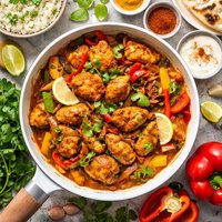 Indian Spiced Chicken with Bell Peppers