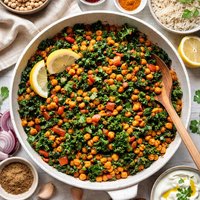 Indian Spiced Kale Chickpeas