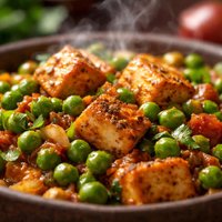 Indian Spiced Peas with Tofu