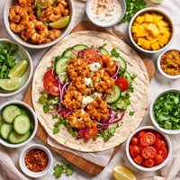 Indian Spiced Shrimp Wrap