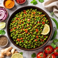 Indian Spicy Peas Sukhi Matar