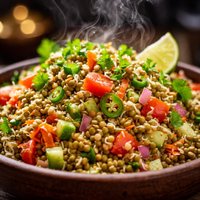 Indian Sprouted Lentil Salad