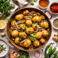 Indian Style Potatoes Khatta Aloo