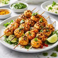 Indian Style Shrimp and Scallop Skewers