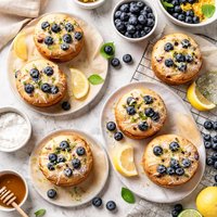 Individual Blueberry Cakes Reduced Fat