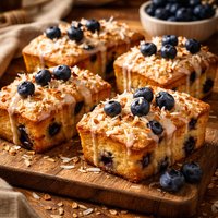 Individual Blueberry Coconut Pound Cakes