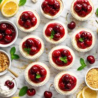 Individual Mini Cherry Cheesecake Cups