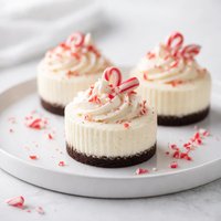Individual Mini Peppermint Cheesecakes