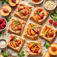Individual Peach Pastries